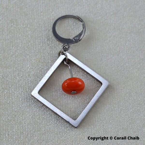 ⁦Boucle d'oreille Corail 5-509⁩ - الصورة ⁦3⁩