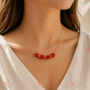 Coral Necklace 4-206 - Image 2