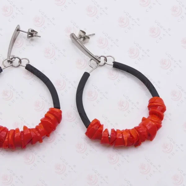 ⁦Boucle d'oreille Corail 5-518⁩ - الصورة ⁦2⁩