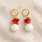 أقراط مرجان وسيراميك 5-524 – Corail Chaib