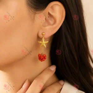 Coral Earring 5-523 - Image 2